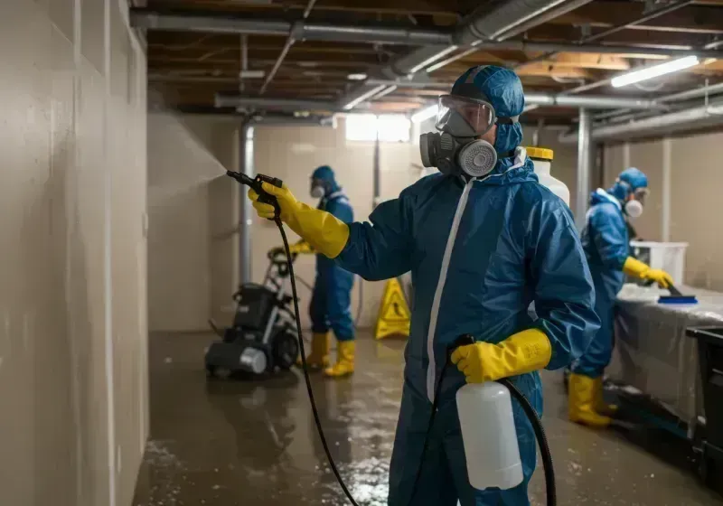 Basement Sanitization and Antimicrobial Treatment process in Homestead Meadows South, TX